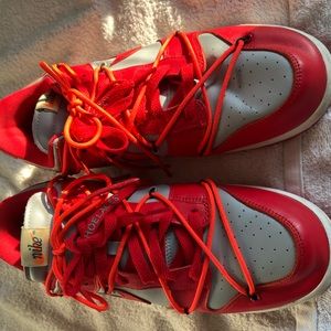 (UA) Nike off white dunk red